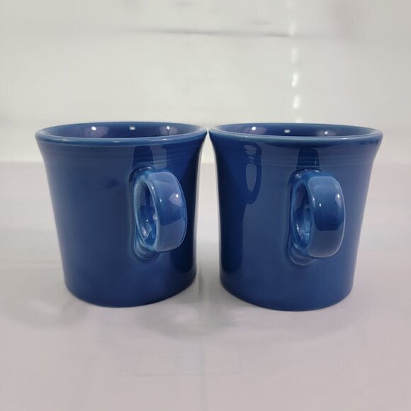 Homer Laughlin Fiesta USA Pottery Blue Ring Handle Coffee Tea Mugs – Set of 2 - Picture 5 of 16